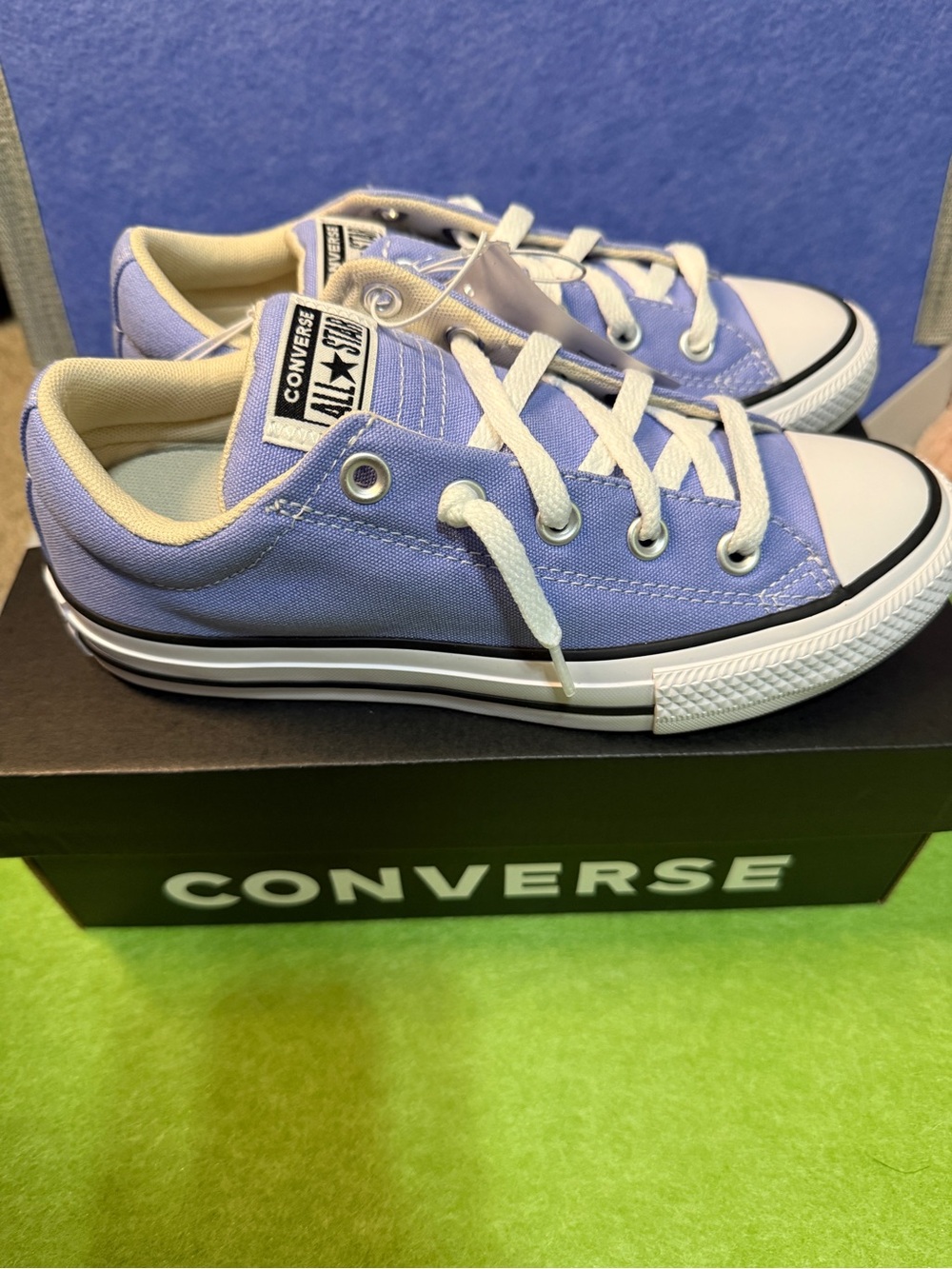 Converse Kids Low Top Sneakers - Very Peri Canvas